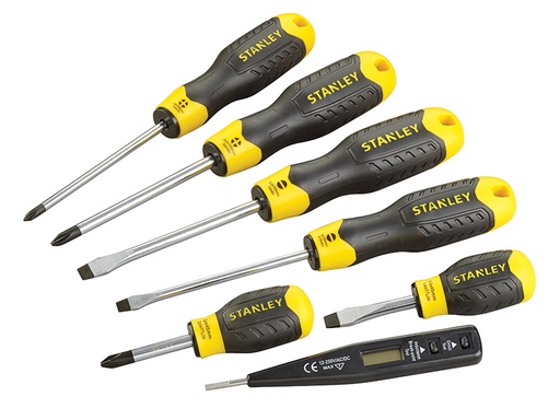 [STA065009] Cushion Grip Screwdriver Set, 7 Piece/Voltage Tester