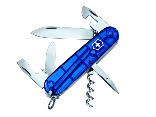 [VICJELSPABLB] Spartan Swiss Army Knife Translucent Blue Blister Pack