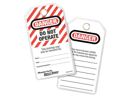 [MLK497A] No. 497A Heavy-Duty Safety Tags (12) - DANGER DO NOT OPERATE