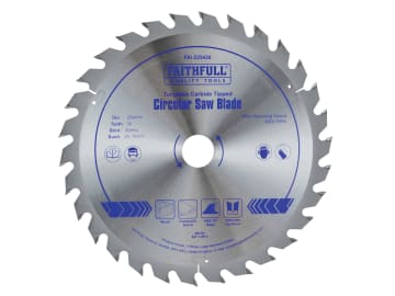 [FAIZ25024] TCT Circular Saw Blade 250 x 30mm x 24T POS