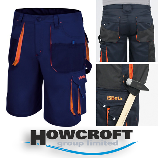 BETA Tools 7861B Work Bermuda shorts, lightweight, blue