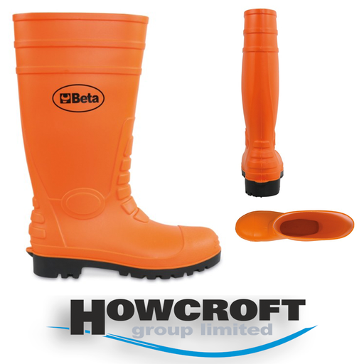 [7328A] BETA Tools 7328A The perfect "high visibility" safety wellington boot for extreme work conditions, Orange, UK 5-12.