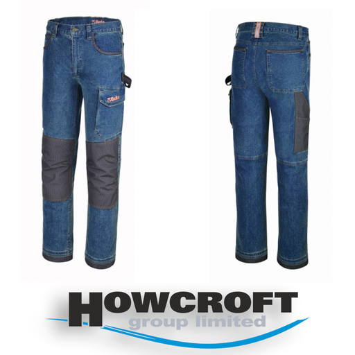 [7530] Beta Tools 7530 Workwear Work jeans, Stretch fabric, Knee pad pockets, Oxford" reinforcement XS-XXXL