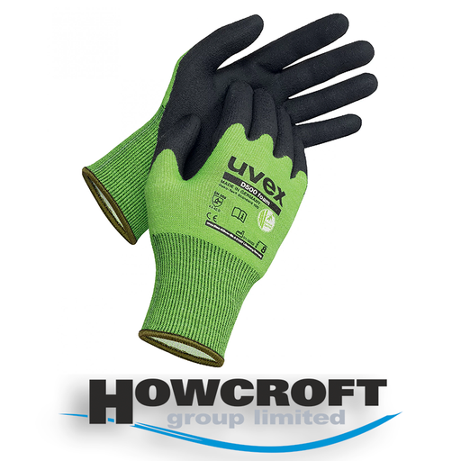 uvex D500 foam, Level D blade cut resistance, very high abrasion resistance, Available in sizes: 7 to 11 