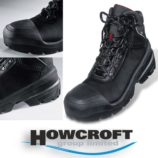 uvex quatro pro S3 SRC lace-up PPE safety boots, steel toe, heel cap, scuffcap, water-repellant, extra wide fit, UK 6-16 