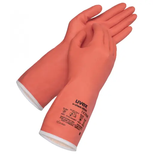 [u-chem 3500] uvex Chemical Protection u-chem 3500 60188 EN ISO 374-1:2016 / Type A (ACJKLMNOPST) EN ISO 374-5:2016 VIRUS EN388 (3121X) EN407 (X1XXXX) PPE Safety Gloves