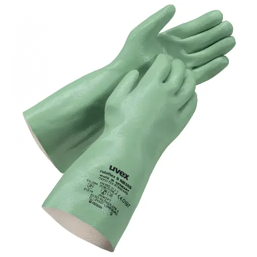 [rubiflex S NB35S] uvex rubiflex S NB35S S98891 EN ISO 374 - 1:2016/ Type A (JKNOPT) EN 420 (X1XXXX), EN388 (2121X) PPE Safety Gloves