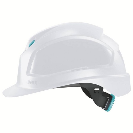 [9772042] pheos planet B-WR long brim PPE Safety Helmet.
Shell made of 30% bioplastic and headband made of 50% ground waste shells. Size 52 to 61 cm. Suspension harness with wheel ratchet system allows variable width adjustment. Euroslot adapter for attaching earmuffs and uvex visor. Six-point textile  band attachment. Three adjustable air vents for maximum ventilation