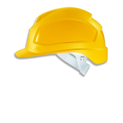 [9772120] uvex pheos B Long brim PPE Safety Helmet. Size 51 to 61 cm. Euroslot adapter for attaching earmuffs and uvex visor. Six- point textile band attachment. Three adjustable air vents for maximum ventilation.