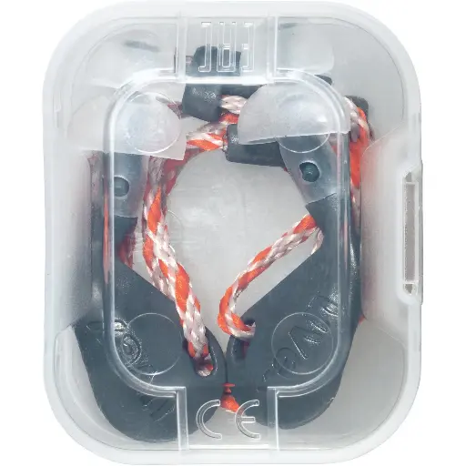 [xact-fit reusable earplugs] uvex whisper reusable corded plug in mini box (plastic) Complete with hygiene box for easy storage between uses. PPE Hearing Protection. 50 pairs
