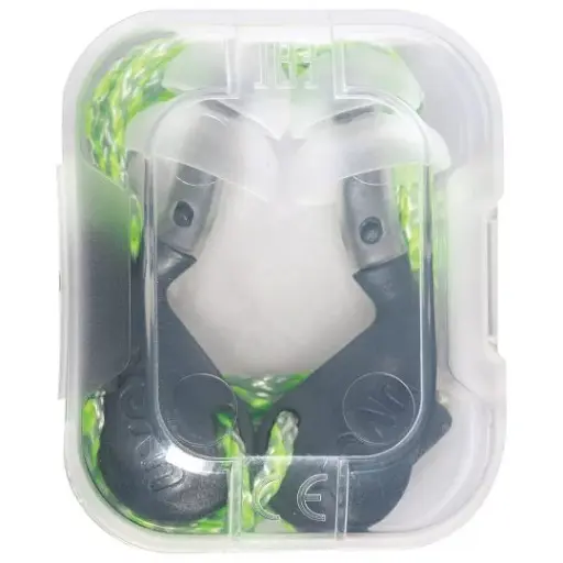 [uvex whisper+ reusable corded] uvex whisper+ reusable corded plug in mini box (plastic). Complete with hygiene box for easy storage
between uses.