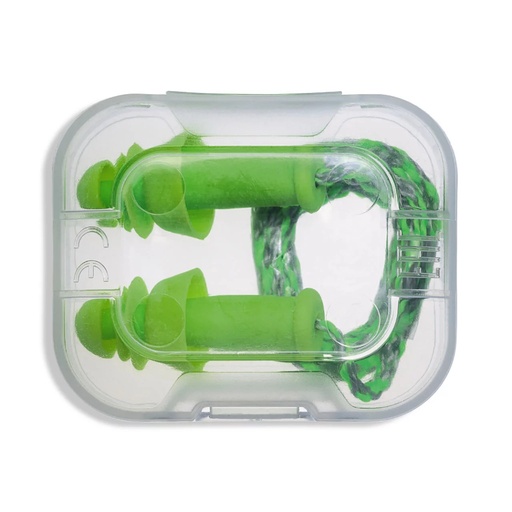 [whisper+] uvex whisper+ reusable corded plug in mini box (plastic). Complete with hygiene box for easy storage between uses. PPE Hearing Protection. 50 pairs