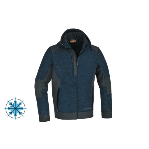 [7637B] Beta Tools 7637B Technical fleece hoodie with softshell fabric inserts XS, S, M, L, XL, XXL, XXXL