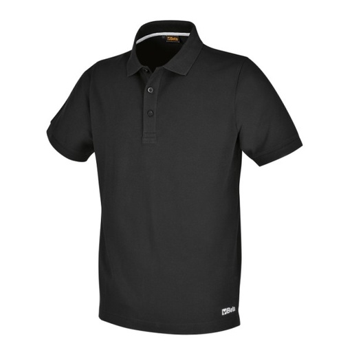 [7552N] Beta Workwear 7552N Three-button work polo shirt, made from piqué cotton, 200 g/m2, black XS, S, M, L, XL, XXL, XXXL