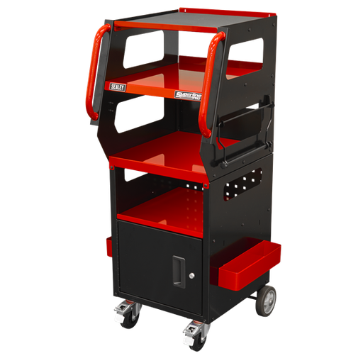 [APDT435R] Sealey Superline Pro APDT435R Automotive Vehicle Diagnostics Trolley 4-Level for Garage / Workshop